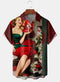 Men's Christmas Funny Graphic Short Sleeve Hawaiian Shirt